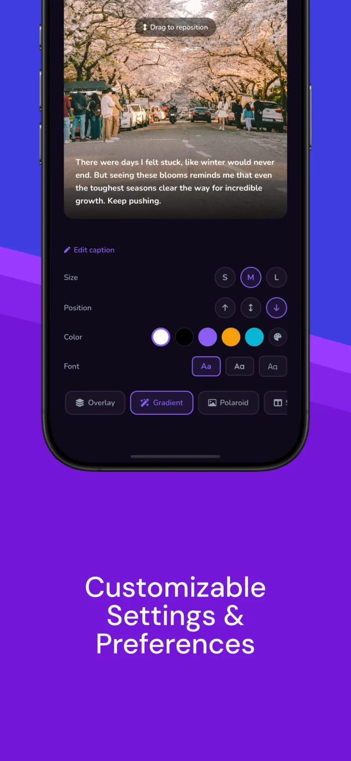 Capwit brand voice settings for personalized AI captions