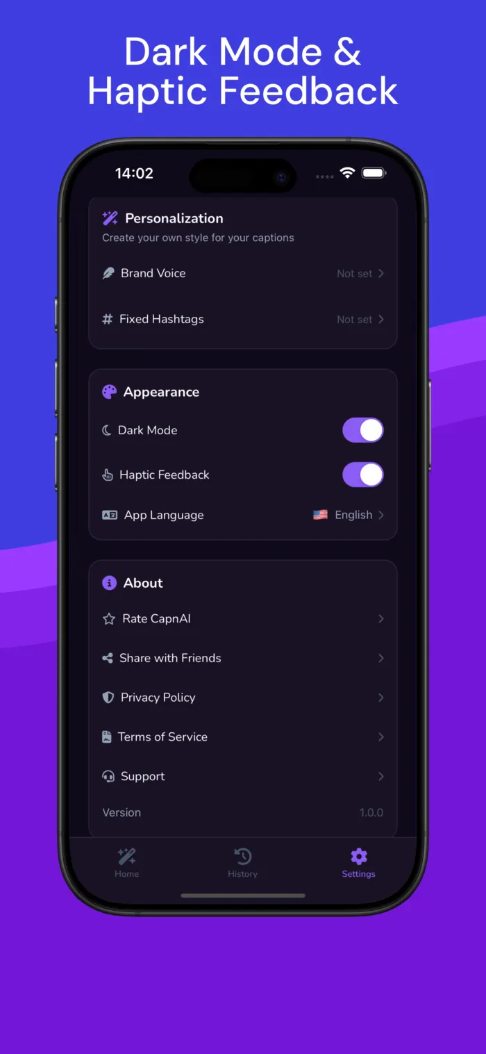 Capwit language selector supporting 19 languages